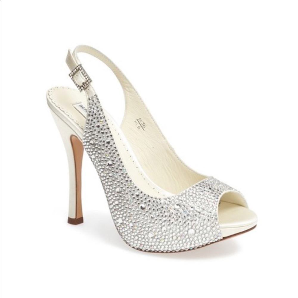 Benjamin Adams Rhinestone Slingback Shoes